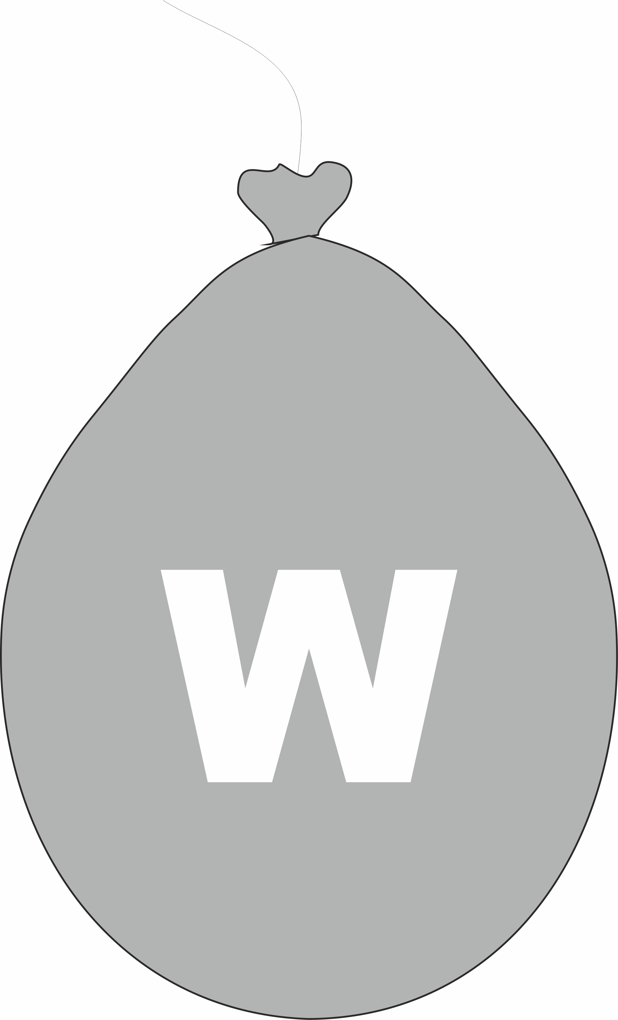 Balónek písmeno W stříbrné 